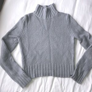 Light Gray Mock Neck Women's Sweater